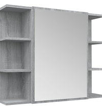 Bad-Spiegelschrank Grau Sonoma 80x20,5x64 cm Holzwerkstoff