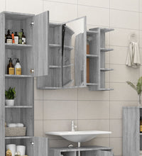 Bad-Spiegelschrank Grau Sonoma 80x20,5x64 cm Holzwerkstoff
