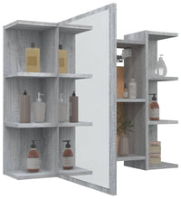 Bad-Spiegelschrank Grau Sonoma 80x20,5x64 cm Holzwerkstoff