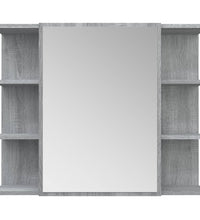 Bad-Spiegelschrank Grau Sonoma 80x20,5x64 cm Holzwerkstoff