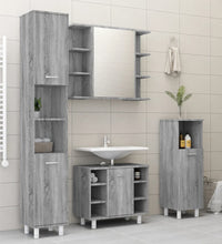 Bad-Spiegelschrank Grau Sonoma 80x20,5x64 cm Holzwerkstoff