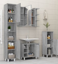 Bad-Spiegelschrank Grau Sonoma 80x20,5x64 cm Holzwerkstoff