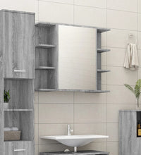Bad-Spiegelschrank Grau Sonoma 80x20,5x64 cm Holzwerkstoff