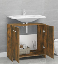 Badschrank Räuchereiche 60x33x60 cm Holzwerkstoff