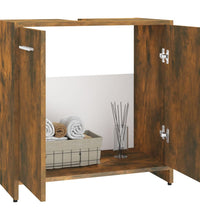 Badschrank Räuchereiche 60x33x60 cm Holzwerkstoff