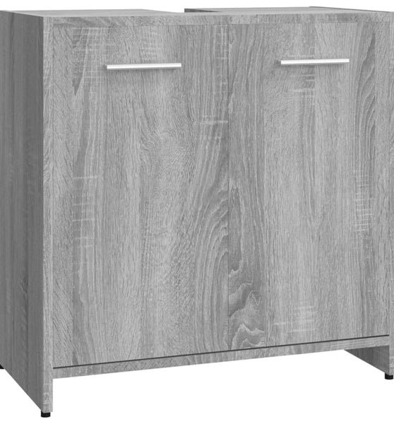Badezimmerschrank Grau Sonoma 60x33x60 cm Holzwerkstoff