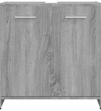 Badezimmerschrank Grau Sonoma 60x33x60 cm Holzwerkstoff