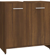 Badezimmerschrank Braun Eichen-Optik 60x33x60 cm Holzwerkstoff