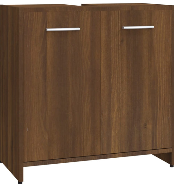 Badezimmerschrank Braun Eichen-Optik 60x33x60 cm Holzwerkstoff