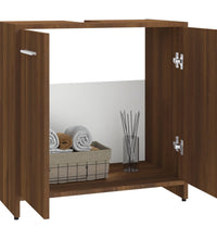 Badezimmerschrank Braun Eichen-Optik 60x33x60 cm Holzwerkstoff