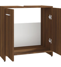 Badezimmerschrank Braun Eichen-Optik 60x33x60 cm Holzwerkstoff