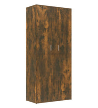 Schuhschrank Räuchereiche 80x39x178 cm Holzwerkstoff