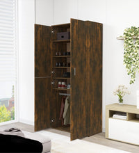 Schuhschrank Räuchereiche 80x39x178 cm Holzwerkstoff