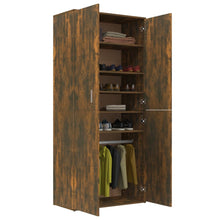 Schuhschrank Räuchereiche 80x39x178 cm Holzwerkstoff