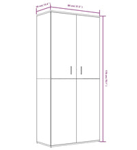 Schuhschrank Räuchereiche 80x39x178 cm Holzwerkstoff
