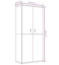 Schuhschrank Grau Sonoma 80x39x178 cm Holzwerkstoff