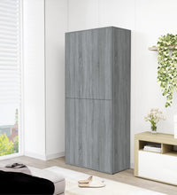 Schuhschrank Grau Sonoma 80x39x178 cm Holzwerkstoff