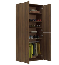 Schuhschrank Braun Eichen-Optik 80x39x178 cm Holzwerkstoff