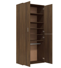 Schuhschrank Braun Eichen-Optik 80x39x178 cm Holzwerkstoff