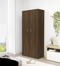 Schuhschrank Braun Eichen-Optik 80x39x178 cm Holzwerkstoff