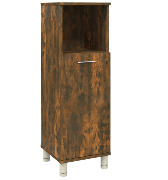 Badschrank Räuchereiche 30x30x95 cm Holzwerkstoff