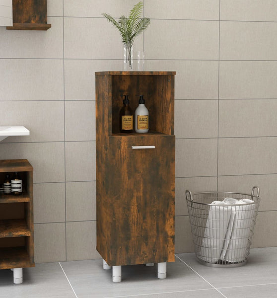 Badschrank Räuchereiche 30x30x95 cm Holzwerkstoff