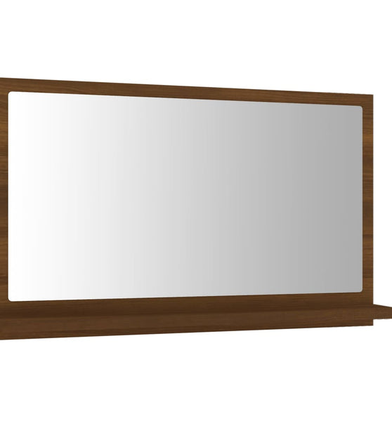 Badspiegel Braun Eichen-Optik 60x10,5x37 cm Holzwerkstoff