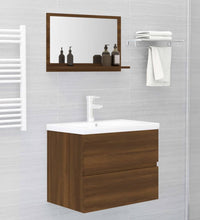 Badspiegel Braun Eichen-Optik 60x10,5x37 cm Holzwerkstoff