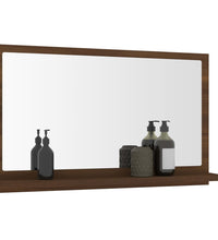 Badspiegel Braun Eichen-Optik 60x10,5x37 cm Holzwerkstoff