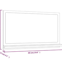 Badspiegel Braun Eichen-Optik 60x10,5x37 cm Holzwerkstoff