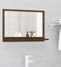Badspiegel Braun Eichen-Optik 60x10,5x37 cm Holzwerkstoff