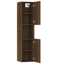 Badezimmerschrank Braun Eichen-Optik 30x30x130 cm Holzwerkstoff
