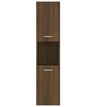 Badezimmerschrank Braun Eichen-Optik 30x30x130 cm Holzwerkstoff