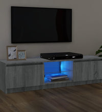 TV-Schrank mit LED-Leuchten Grau Sonoma 120x30x35,5 cm