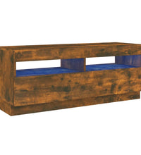 TV-Schrank mit LED-Leuchten Räuchereiche 100x35x40 cm