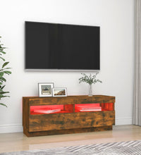TV-Schrank mit LED-Leuchten Räuchereiche 100x35x40 cm