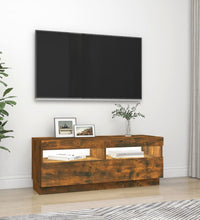 TV-Schrank mit LED-Leuchten Räuchereiche 100x35x40 cm