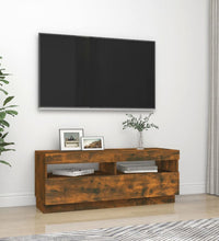 TV-Schrank mit LED-Leuchten Räuchereiche 100x35x40 cm