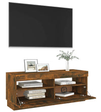 TV-Schrank mit LED-Leuchten Räuchereiche 100x35x40 cm