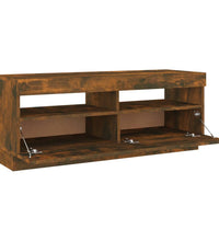 TV-Schrank mit LED-Leuchten Räuchereiche 100x35x40 cm