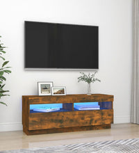 TV-Schrank mit LED-Leuchten Räuchereiche 100x35x40 cm