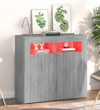 Sideboard mit LED-Beleuchtung Grau Sonoma 80x35x75 cm