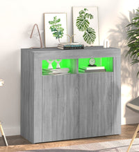 Sideboard mit LED-Beleuchtung Grau Sonoma 80x35x75 cm