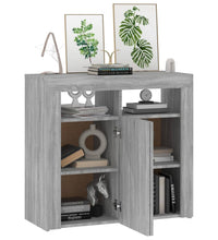Sideboard mit LED-Beleuchtung Grau Sonoma 80x35x75 cm