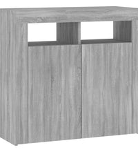 Sideboard mit LED-Beleuchtung Grau Sonoma 80x35x75 cm