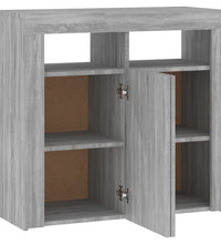 Sideboard mit LED-Beleuchtung Grau Sonoma 80x35x75 cm