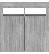 Sideboard mit LED-Beleuchtung Grau Sonoma 80x35x75 cm