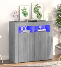 Sideboard mit LED-Beleuchtung Grau Sonoma 80x35x75 cm