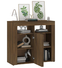 Sideboard mit LED-Beleuchtung Braun Eichen-Optik 80x35x75 cm