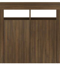 Sideboard mit LED-Beleuchtung Braun Eichen-Optik 80x35x75 cm